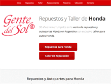 Tablet Screenshot of gentedelsol.com